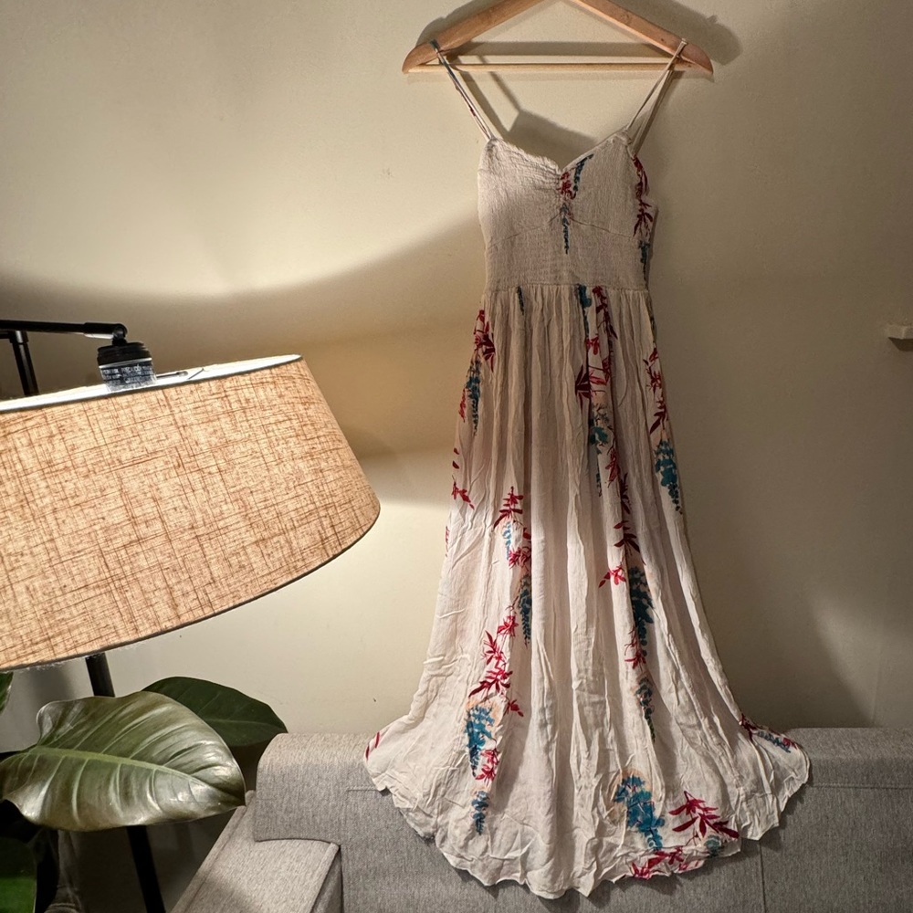 FREE PEOPLE Intimately Floral Cream Midi Dress Small